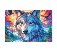 Wolf 1000 Piece Jigsaw Puzzle for Adults Magical Cosmic Creatures Winter Evening Activity Cozy Relaxation Detailed Artwork Ideal Housewarming Gift 1000 PCS