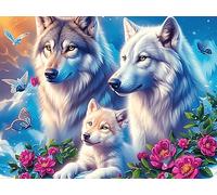 Wolf 1000-piece Jigsaw Puzzle Set Vibrant Fantasy Animals For Adults Teens 14+ Logic Skill Indoor Game Family Game Night Summer Durable Material 1000 PCS/75x50cm