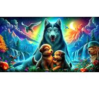 wolf 1000 Piece Jigsaw Puzzles for Adults Educational Games Jigsaw Puzzle Home Decoration for The Whole for Women, Gifts for Men 38x52cm/1000pcs