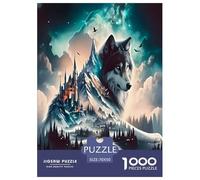 Wolf 1000 Piece Jigsaw Puzzles Fun Challenging Modern Mystic Wolf in The Wilderness Classic Educational Games Creativity & Gift Giving Suitable for Children & People Aged 14+ 70x50cm/1000pcs