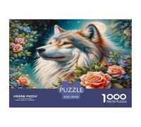 Wolf 1000 Piece Jigsaw Puzzles Fun Challenging Modern Mystic Wolf in The Wilderness Family Activity Game Perfect for Relaxation For Children And Adults Aged 14 And Over 70x50cm/1000pcs