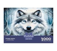 Wolf 1000 Piece Jigsaw Puzzles Fun Challenging Modern Mystic Wolf in The Wilderness for Family Activity Game for The Whole Gifts for Adults And Kids Age 70x50cm/1000pcs