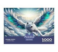 Wolf 1000 Piece Jigsaw Puzzles Fun Challenging Modern Mystic Wolf in The Wilderness for Family Activity Game Creativity & Gift Giving For Children And Adults Aged 14 And Over 70x50cm/1000pcs