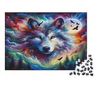 Wolf 1000 Piece Jigsaw Puzzles Recycled Wild Nature Puzzle for Elderly Puzzle Game Props for Family And Friends Birthdays Great Gift 38x26cm/1000pcs