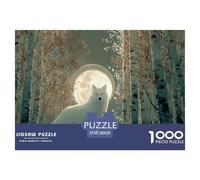 Wolf 1000 Piece Puzzle Interlocking Thick Pieces Educational Fun Wildlife Animals Relaxing Activity Poster Included 38x26cm/1000pcs