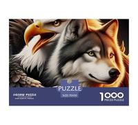 Wolf 1000 Piece Puzzles Adults Fun Challenging Wolf King Creative Gift Women And Man Home Decoration Puzzles 70x50cm/1000pcs