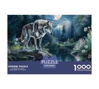 Wolf 1000 Piece Puzzles Adults Fun Challenging Wolf King Creative Gifts Adults for Kids Beautiful Decoration Jigsaw 38x26cm/1000pcs