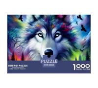 Wolf 1000 Piece Puzzles Adults Game Challenging Wolf King Creative Gift Adults for Kids Beautiful Decoration Jigsaw 38x26cm/1000pcs