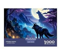 Wolf 1000 Piece Puzzles Adults Game Challenging Wolf King Creative Gift Adults for Kids Beautiful Decoration Jigsaw 70x50cm/1000pcs