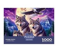 Wolf 1000 Piece Puzzles Adults Game Challenging Wolf King Creative Gifts Adults for Kids Home Decoration Puzzles 70x50cm/1000pcs