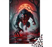 Wolf 1000 Pieces Eco-Friendly Paper Werewolf Blood Puzzle Adult Hobbyists Portable Mind Decompression Hours Fun 70x50cm/1000pcs