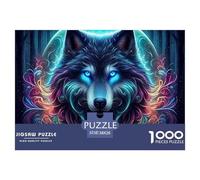 Wolf 1000 Pieces Jigsaw Adults Fun Challenging Wolf King Creative Gift Women And Man Beautiful Decoration Jigsaw 38x26cm/1000pcs