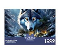 Wolf 1000 Pieces Jigsaw Adults Game Challenging Wolf King Creative Gift Adults for Kids Beautiful Decoration Jigsaw 38x26cm/1000pcs