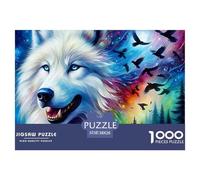 Wolf 1000 Pieces Jigsaw Adults Game Challenging Wolf King Creative Gift Women And Man Beautiful Decoration Jigsaw 38x26cm/1000pcs