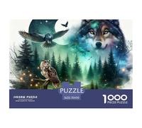 Wolf 1000 Pieces Jigsaw Adults Game Challenging Wolf King Creative Gifts Adults for Kids Beautiful Decoration Jigsaw 70x50cm/1000pcs