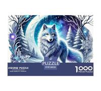 Wolf 1000 Pieces Jigsaw Adults Game Challenging Wolf King Creative Gifts Adults for Kids Beautiful Decoration Jigsaw 38x26cm/1000pcs
