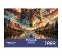 Wolf 1000 Pieces Jigsaw Adults Game Challenging Wolf King Creative Gifts Adults for Kids Home Decoration Puzzles 70x50cm/1000pcs