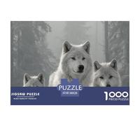 Wolf 1000 Pieces Jigsaw Puzzle Adults Teens Fun Relaxing Entertainment Wildlife Animals Smooth Finish Poster Guide 38x26cm/1000pcs