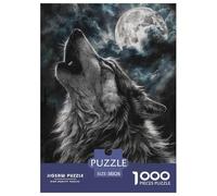 Wolf 1000 Pieces Jigsaw Puzzle Gift Adults Relax Entertainment Wildlife Animal Poster Included Durable 38x26cm/1000pcs
