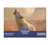 Wolf 1000 Pieces Jigsaw Puzzle Gift Adults Relax Entertainment Wildlife Animals Poster Included Durable 38x26cm/1000pcs