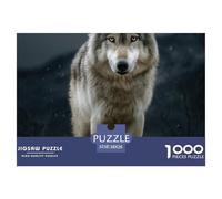 Wolf 1000 Pieces Jigsaw Puzzle Gift Adults Relax Entertainment Wildlife Animals Poster Included Durable 38x26cm/1000pcs