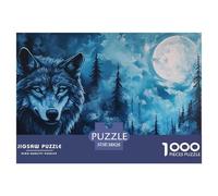 Wolf 1000 Pieces Jigsaw Puzzles For Adults Challenging Game Stress Relieving Entertainment Cultivate The Spirit of Teamwork For Adults Gifts 38x26cm/1000pcs