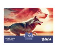 Wolf 1000 Pieces Paper Jigsaw Puzzle Vibrant Colors Colorful Jigsaw Puzzle Cartoon Flowers For Adults And Kids Gifts 70x50cm/1000pcs