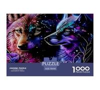 Wolf 1000 Pieces Paper Jigsaw Puzzle Vibrant Colors Whimsical Jigsaws High DefinitionBotanical For Adults And Kids Gifts 70x50cm/1000pcs