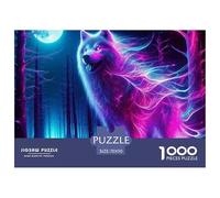 Wolf 1000 Pieces Portable Jigsaw Puzzle Animal Age 3+ Cool Collage Effect, Fun Details, Educational, Challenging 70x50cm/1000pcs