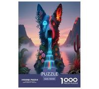 Wolf 1000 Pieces Premium Jigsaw Animal Age 12+ Cool Collage Effect, Fun Details, Educational, Challenging Puzzle Games 70x50cm/1000pcs