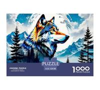 Wolf 1000 Pieces Premium Jigsaw Animal Age 12+ Quirky, Abstract Design, Fun Details, Educational, Challenging 52x38cm/1000pcs