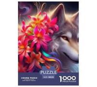 Wolf 1000 Pieces Premium Jigsaw Animal Age 14+ for Adults Cool Collage Effect, Home Decoration, Educational, Challenging Puzzle Games 38x26cm/1000pcs
