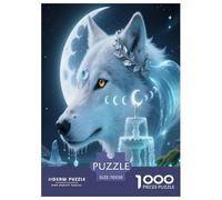 Wolf 1000 Pieces Premium Jigsaw Animal Age 3+ Cool Collage Effect, Fun Details, Educational, Challenging Puzzle Games 70x50cm/1000pcs
