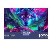 Wolf 1000 Pieces Premium Jigsaw Animal for Adults Cool Collage Effect, Fun Details, Educational, Challenging 38x26cm/1000pcs