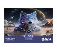 Wolf 1000 Pieces Premium Jigsaw Animal for Adults Cool Collage Effect, Fun Details, Educational, Challenging Puzzle Games 70x50cm/1000pcs