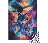 Wolf 1000 Pieces Puzzles Challenging And Brainteasing Puzzle Jigsaw Puzzles Colorful Brainteasing Beautiful Decoration 1000pcs (75x50cm)
