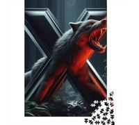 Wolf 1000 Pieces Thickened Jigsaw Rock White Wolf Puzzle Grown-Ups Easy Store Relaxation Hobby Teaser 70x50cm/1000pcs