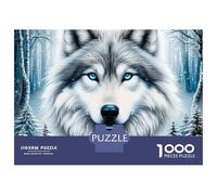 Wolf 1000 Pieces White Wolf Winter Jigsaw Puzzle for Teenagers Classic Educational Games Recycled Cardboard Decoration 70x50cm/1000pcs