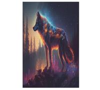 Wolf 1000 Pieces Wooden Jigsaw Puzzle for Adults Puzzles Brain Exercise Challenge High Difficulty Game for Kids 78×53cm