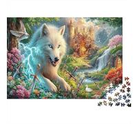 Wolf 1000Pieces JigsawPuzzlesWolf Sword Forest KidsforAdult Colourful Brainteasing Age12+byth HomeDecoration Uncover The Puzzle 52x38cm/1000pcs