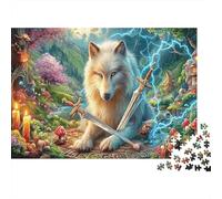 Wolf 1000Pieces JigsawPuzzleWolf Sword Magic Forest KidsforAdult Challenging Brainteasing Age12+byth EducationalGame Fun, Challenging 70x50cm/1000pcs