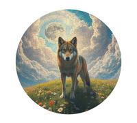 Wolf 128 Piece Circular Puzzle Wildlife Animal Shape Learning Through Play Educational Puzzle for Kids & Adults Idea Home Decor 120 PCS