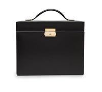 WOLF 280102 Heritage Large Jewelry Case with Side Panel Doors, Black, Black, One Size