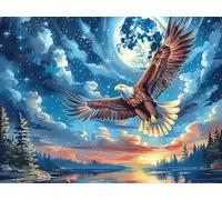 Wolf 300 Piece Premium Jigsaw Puzzle Vibrant Fantasy Animals Adult Jigsaws Brain Training Hobby Home Decor Winter Gift Unique Shaped Recycled Cardboard 300 PCS/40x28cm