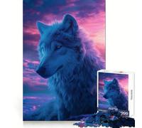 Wolf Aesthetic Sunset for Adults 1000 Piece Puzzle Brain Exercise Restful Escape Precision Cut Ideal Xmas Gift (38x52cm)