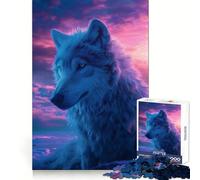 Wolf Aesthetic Sunset for Adults 1000 Piece Puzzle Think Training Serene Escape Defined Edges Creative Gift (38x26cm)