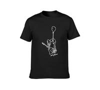 Wolf Alice Balloon Sketch Lucky Short Sleeve Party Crazy Family T-Shirt Black L