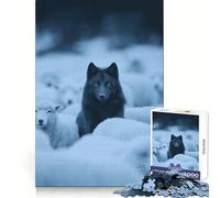 Wolf Among Sheep Adult Jigsaw Puzzle1000 Pieces Intellect Skill Peaceful Fun Ideal Fit Perfect Present (38x26cm)