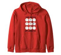 Wolf Among Sheep Funny Herd I Think There's A Spy Amidst Us Zip Hoodie