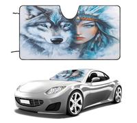 Wolf And Beauty Indian Foldable Car Windscreen for Front Window